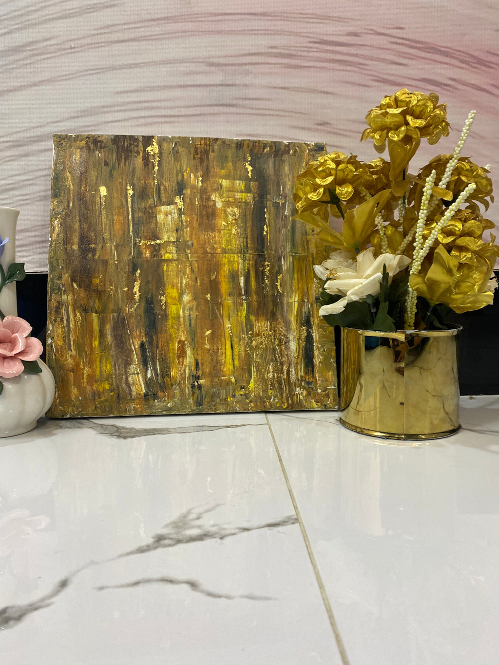 Abstract Painting As A Golden Echoes